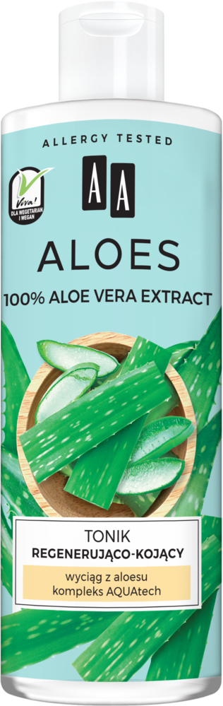 AA ALOES 100% aloe vera extract tonik regenerująco-kojący 400 ml