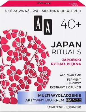 AA Japan Rituals 40+ multi wygładzenie aktywny bio-krem na noc 50ml