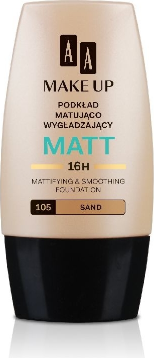 AA, Make Up, Matt, podkład matująco-wygładzający 105 Sand, 30 ml
