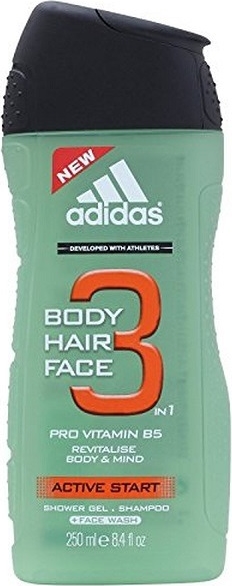 Adidas, Active Start 3, żel pod prysznic, 250 ml