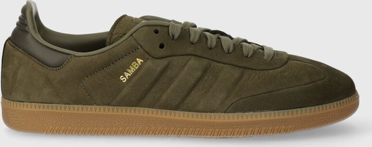 adidas Originals sneakersy zamszowe Samba kolor zielony IG1242