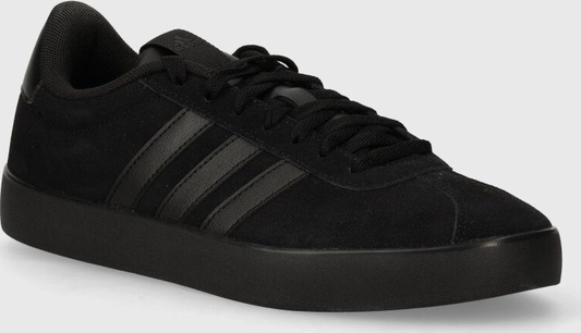 adidas sneakersy zamszowe COURT kolor czarny ID9184