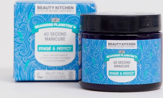 Beauty Kitchen – Seahorse Plankton+ 60 Second Manicure – Peeling do rąk 80 g-Brak koloru