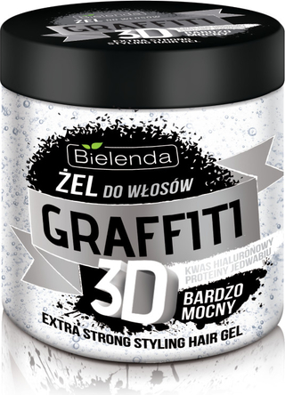 Bielenda Graffiti 3D Żel Do Włosów Biały Bardzo Mocny 250 Ml