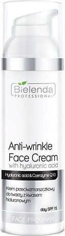 Bielenda Professional Anti-Wrinkle Face Cream krem przeciwzmarszczkowy do twarzy z kwasem hialuronowym SPF15 100ml