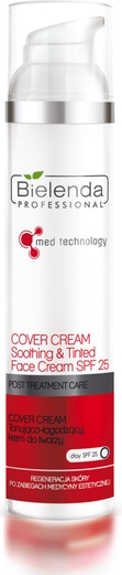 Bielenda Professional Post treatment care - cover cream tonująco - łagodzący krem do twarzy spf 25