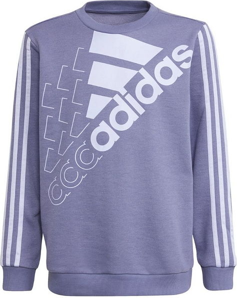 Bluza Adidas w sportowym stylu bez kaptura z bawełny