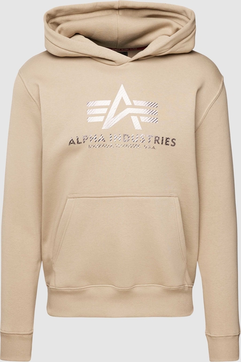 Bluza Alpha Industries z nadrukiem w młodzieżowym stylu z bawełny