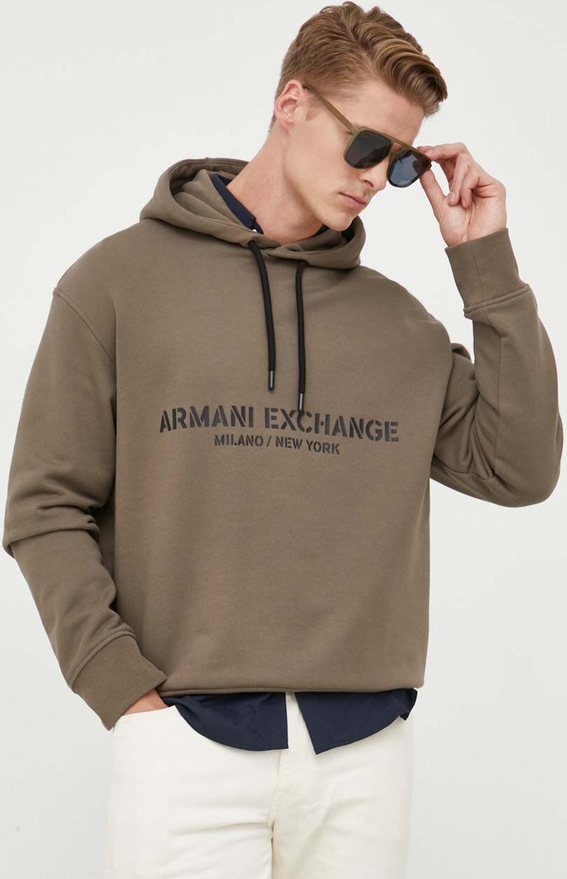 Bluza Armani Exchange z nadrukiem w młodzieżowym stylu z bawełny