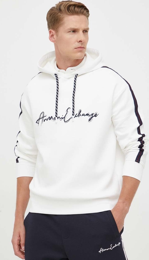 Bluza Armani Exchange z nadrukiem w młodzieżowym stylu z dzianiny