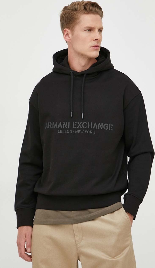 Bluza Armani Exchange z nadrukiem z bawełny w młodzieżowym stylu