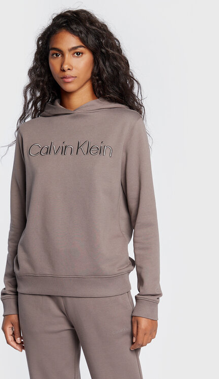 Bluza Calvin Klein krótka w młodzieżowym stylu z kapturem
