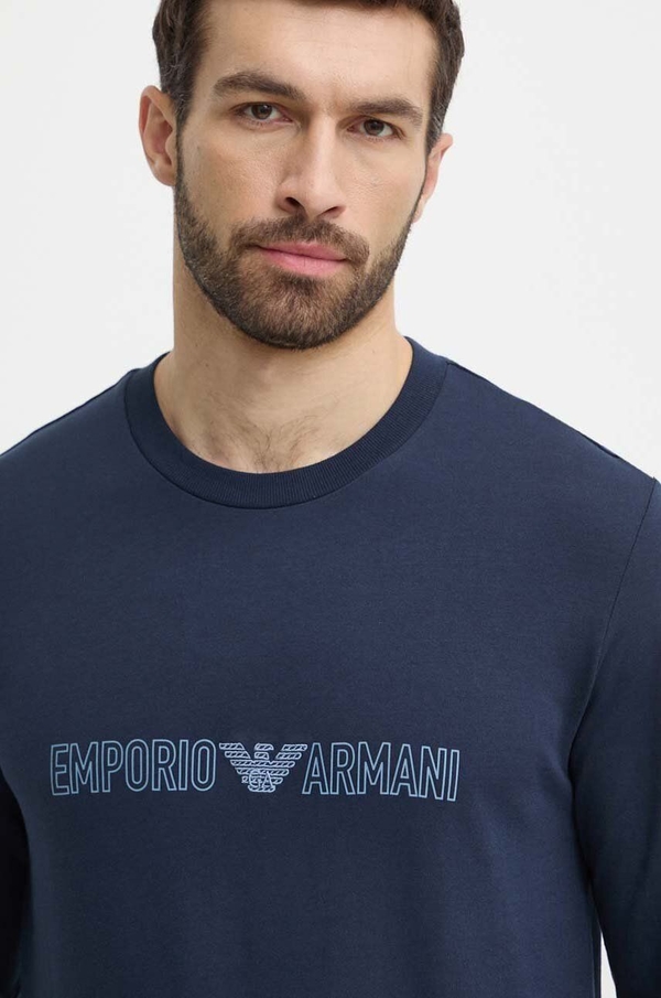 Bluza Emporio Armani z nadrukiem z bawełny