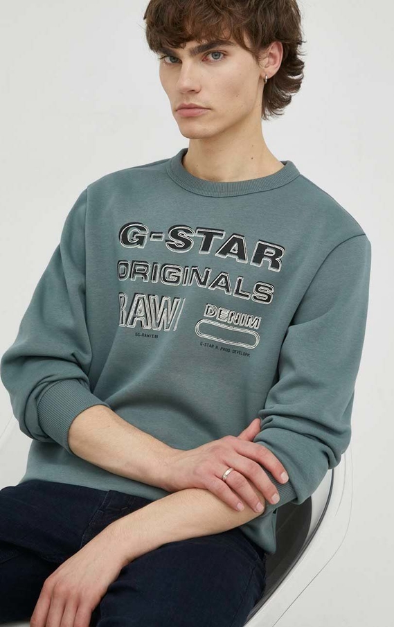 Bluza G-Star Raw z nadrukiem w młodzieżowym stylu