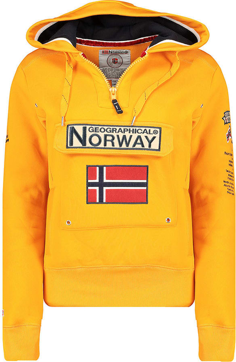Bluza Geographical Norway w sportowym stylu z bawełny z kapturem