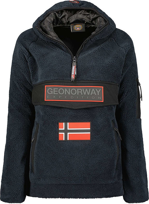 Bluza Geographical Norway z polaru z kapturem w sportowym stylu