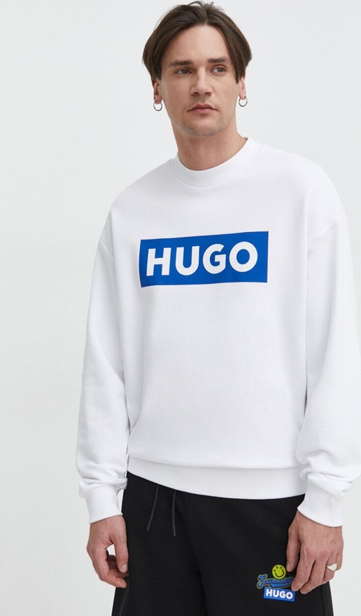 Bluza Hugo Blue z nadrukiem w młodzieżowym stylu