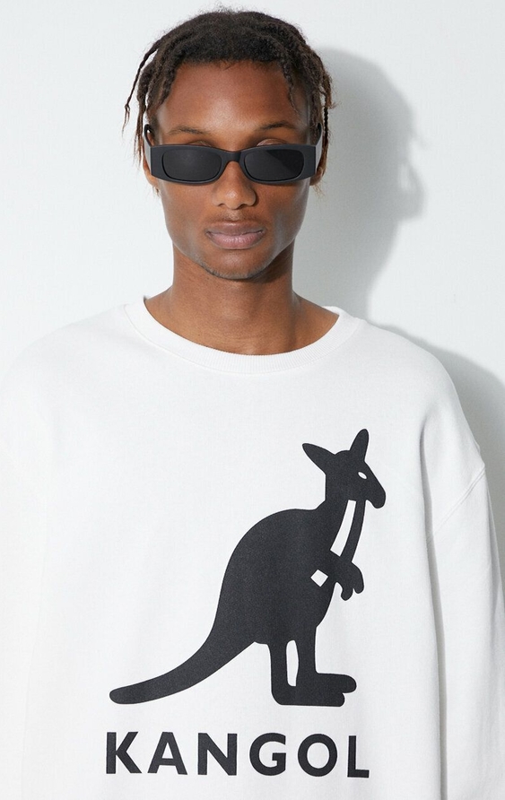 Bluza Kangol w młodzieżowym stylu z nadrukiem z bawełny