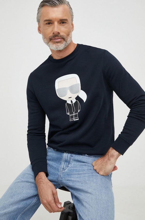 Bluza Karl Lagerfeld z bawełny z nadrukiem