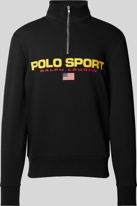 Bluza Polo Sport z bawełny w młodzieżowym stylu z nadrukiem
