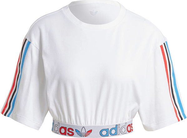 Bluzka Adidas Originals w sportowym stylu z okrągłym dekoltem