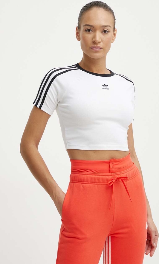 Bluzka Adidas Originals z krótkim rękawem z okrągłym dekoltem