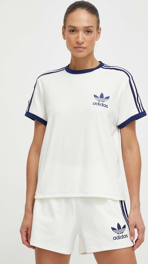 Bluzka Adidas Originals z okrągłym dekoltem z krótkim rękawem w sportowym stylu