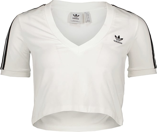 Bluzka Adidas w sportowym stylu z bawełny z krótkim rękawem