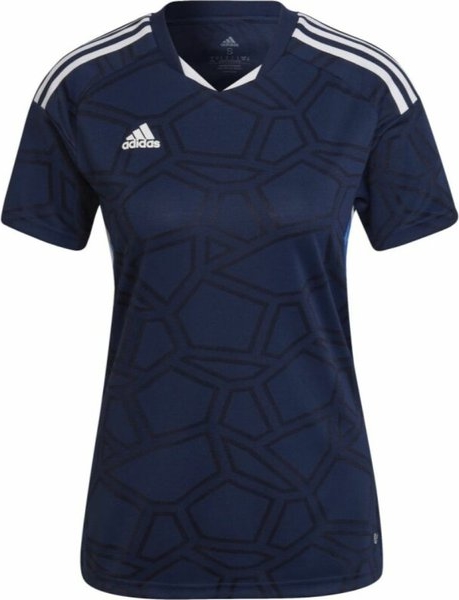 Bluzka Adidas w sportowym stylu z krótkim rękawem z okrągłym dekoltem