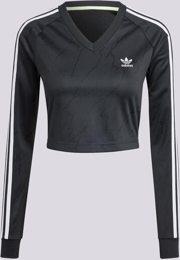 Bluzka Adidas z dekoltem w kształcie litery v w sportowym stylu z długim rękawem