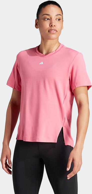 Bluzka Adidas z okrągłym dekoltem w sportowym stylu z krótkim rękawem