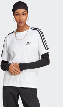Bluzka Adidas z okrągłym dekoltem z krótkim rękawem w sportowym stylu
