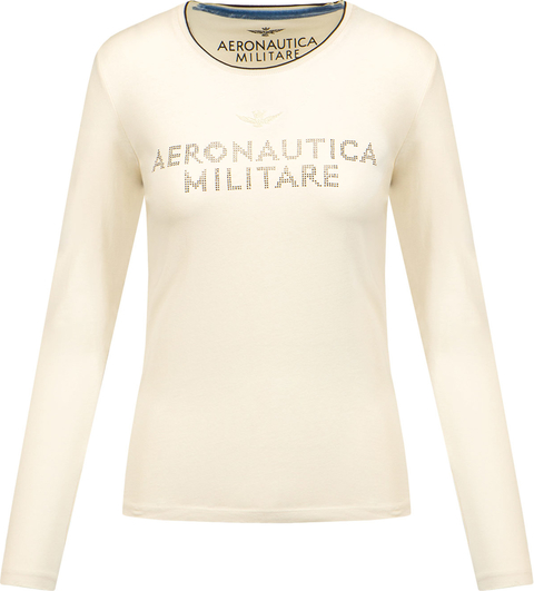Bluzka Aeronautica Militare z bawełny w militarnym stylu