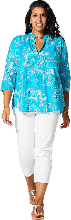 Bluzka Aller Simplement w stylu casual z dekoltem w kształcie litery v z długim rękawem