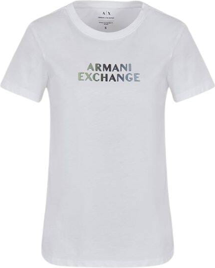 Bluzka Armani Exchange w młodzieżowym stylu z krótkim rękawem z bawełny