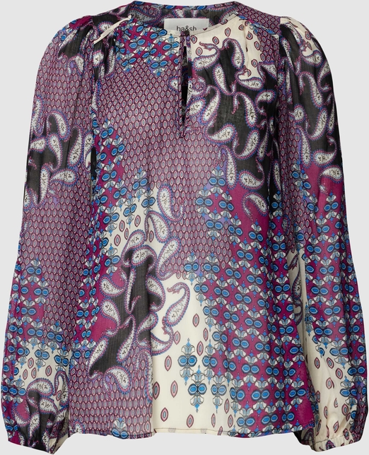 Bluzka Bash w stylu boho z dekoltem w kształcie litery v z jedwabiu