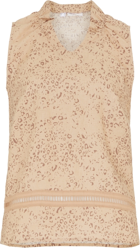 Bluzka bonprix bez rękawów z dekoltem w kształcie litery v