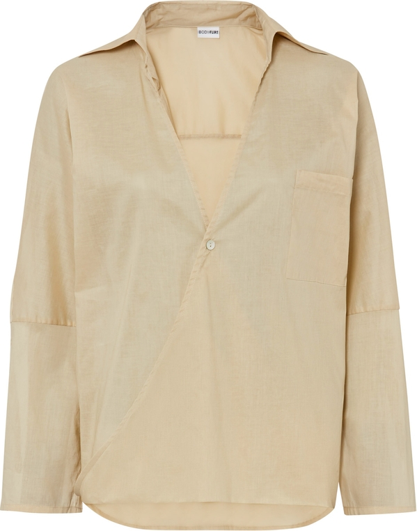 Bluzka bonprix w stylu casual z długim rękawem z dekoltem w kształcie litery v
