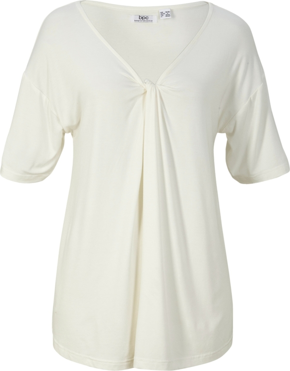 Bluzka bonprix w stylu casual z krótkim rękawem z dekoltem w kształcie litery v