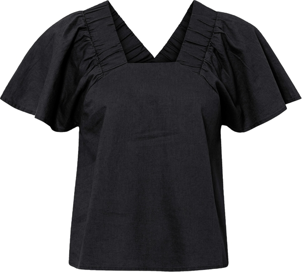 Bluzka bonprix z dekoltem w kształcie litery v w stylu casual z krótkim rękawem