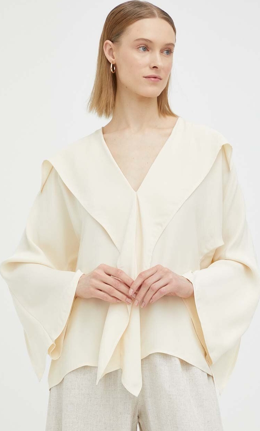 Bluzka By Malene Birger z dekoltem w kształcie litery v w stylu casual