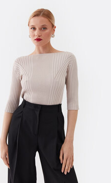 Bluzka Calvin Klein w stylu casual z okrągłym dekoltem