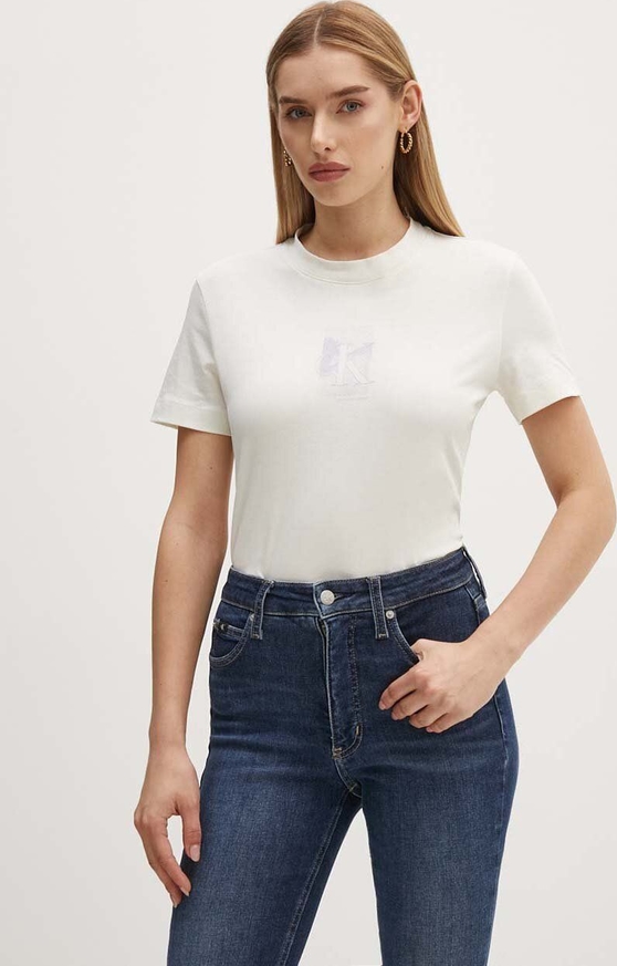 Bluzka Calvin Klein z krótkim rękawem
