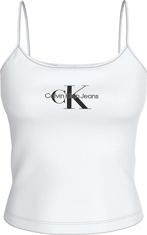 Bluzka Calvin Klein z okrągłym dekoltem w stylu casual na ramiączkach