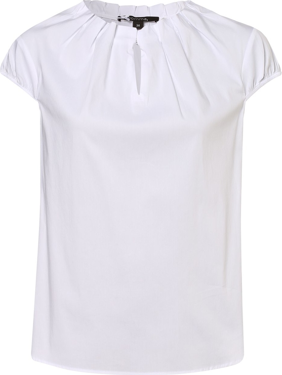 Bluzka comma, z bawełny z krótkim rękawem w stylu casual