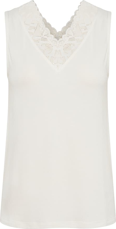 Bluzka Cream z dekoltem w kształcie litery v w stylu casual