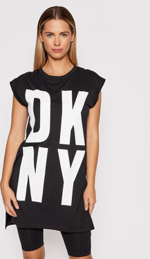 Bluzka DKNY z nadrukiem z krótkim rękawem