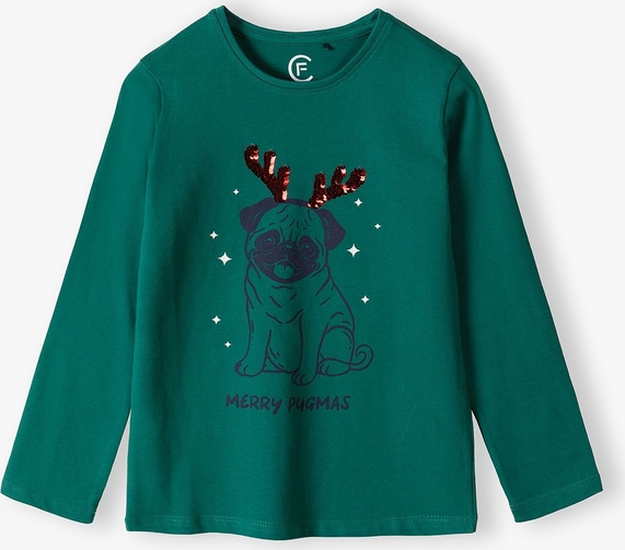 Bluzka dziecięca Family Concept By 5.10.15. dla dziewczynek z bawełny z długim rękawem