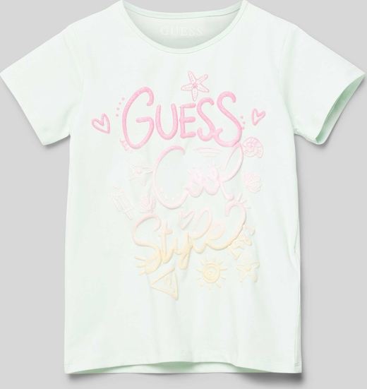 Bluzka dziecięca Guess z bawełny dla dziewczynek