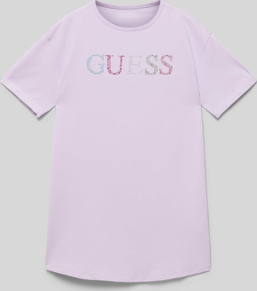 Bluzka dziecięca Guess z krótkim rękawem dla dziewczynek z bawełny